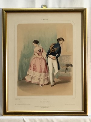 Lot 33 - Carlotta Grisi, the ballet dancer, the New Jenny Lind Polka sheet music cover published by Charles Holt, 1147, in carved giltwood frame, and two others