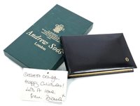 Lot 50 - Diana Princess of Wales - a black leather...