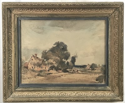 Lot 197 - Arthur Edward Davies (1893-1989) watercolour - Norfolk Landscape