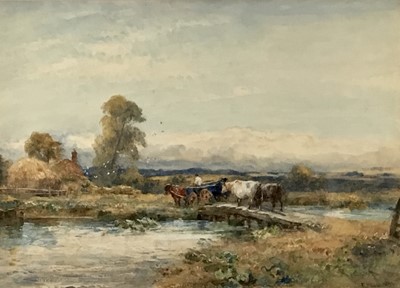 Lot 199 - Robert Thorne Waite (1842-1935), watercolour - fording a river