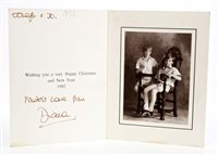 Lot 54 - HRH Diana Princess of Wales - signed 1992...
