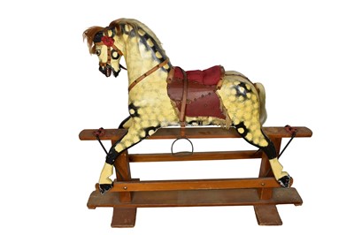 Lot 1518 - Large early 20th century painted wooden rocking horse