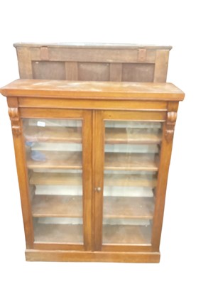 Lot 1301 - Victorian floorstanding glazed mahogany bookcase