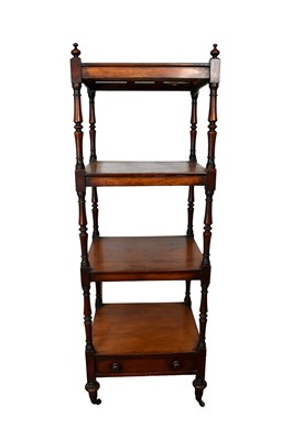 Lot 1549 - Early 19th century mahogany four tier whatnot