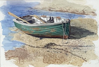 Lot 6 - David Hurrell, contemporary, watercolour - 'The Old Clinker Dingy', signed, 23cm x 34cm, in glazed frame