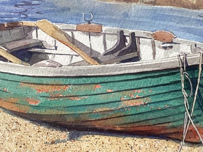 Lot 6 - David Hurrell, contemporary, watercolour - 'The Old Clinker Dingy', signed, 23cm x 34cm, in glazed frame