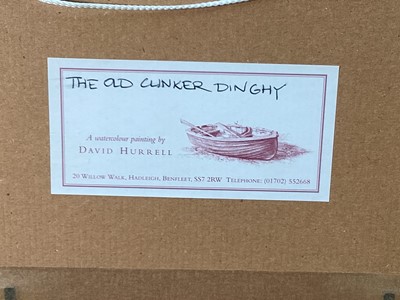 Lot 6 - David Hurrell, contemporary, watercolour - 'The Old Clinker Dingy', signed, 23cm x 34cm, in glazed frame