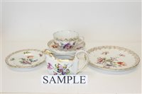 Lot 2170 - Good quality Dresden porcelain tea set with...