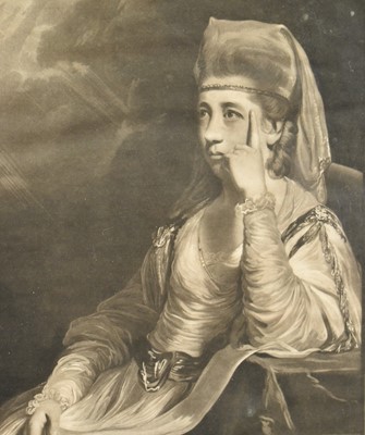 Lot 355 - Thomas Watson after Sir Joshua Reynolds, mezzotint laid on paper, "Georgiana Countess Spencer" rare proof before title