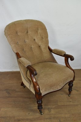 Lot 1611 - George IV mahogany open armchair