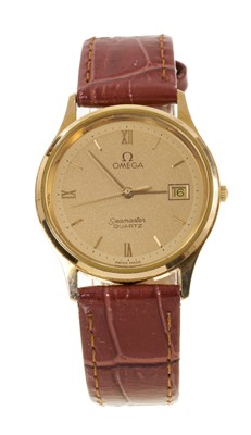 Lot 804 - Gentlemen's Omega Seamaster Quartz gold wristwatch