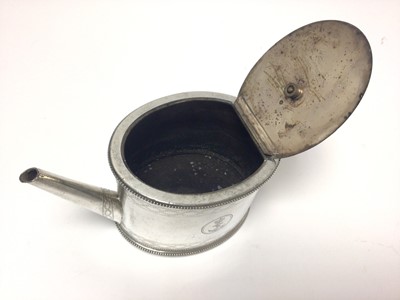 Lot 134 - Late Victorian silver plated Royal Navy Officers' Mess teapot by Elkington & Co with engraved crowned fouled anchor badge and rope engraved borders and similar 12 place setting Silver plated...