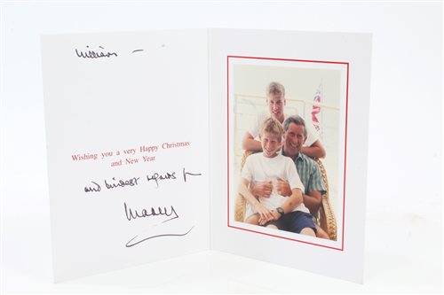 Lot 70 - HRH The Prince of Wales - signed Christmas...