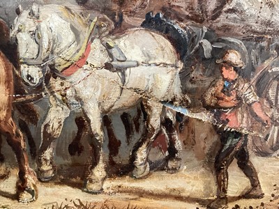 Lot 100 - Harden Sidney Melville (1824-1894) oil on canvas - The Wood Wagon, 50cm x 75cm, framed