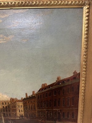 Lot 1302 - Edward Dayes (1763-1804) oil on canvas - Hanover Square, circa 1785, 71.5cm x 91.5cm, in fine 'Kent' frame.Provenance: property from Edward Curzon, 6th Earl Howe of Gopsall Park