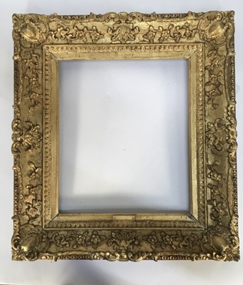 Lot 1498 - 18th century English carved giltwood picture frame