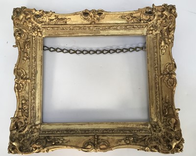 Lot 1499 - 19th century English gesso frame, swept with corners