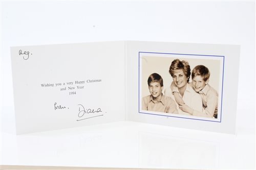 Lot 73 - Diana Princess of Wales - signed 1994...