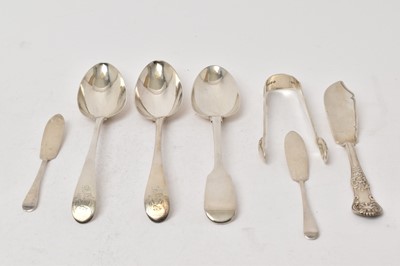 Lot 508 - Group of miscellaneous 19th/early 20th century flatware