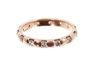 Lot 676 - Angelic Diamonds 'Anderby' 9ct rose gold full band diamond eternity ring