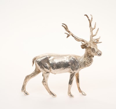 Lot 547 - Silver model of a stag