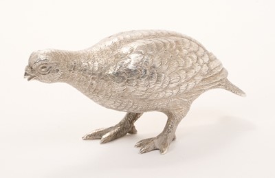 Lot 548 - Silver model of a grouse