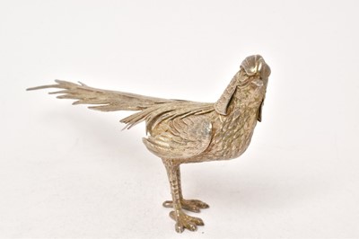 Lot 551 - Spanish silver model of a golden pheasant