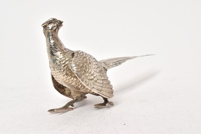 Lot 552 - Silver model of a pheasant