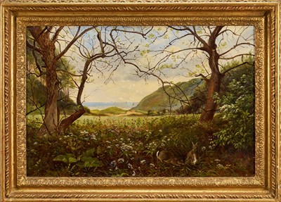 Lot 1412 - Edward Roper (1857-1891) pair of oils on canvas - Wooland Landscapes, signed and dated 1881, indistinctly labelled verso, 41cm x 61cm, in gilt frames