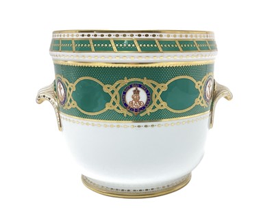 Lot 137 - H.M. King Edward VII, scarce Copeland porcelain wine cooler made for the Royal Yacht Victoria and Albert