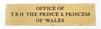 Lot 91 - TRH The Prince and Princess of Wales - brass...