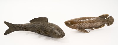 Lot 1185 - An oriental bronze model of an Arowana