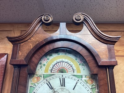 Lot 873 - George III oak and fruitwood inlaid 8-day long case clock by Thomas Wilson of Spalding.