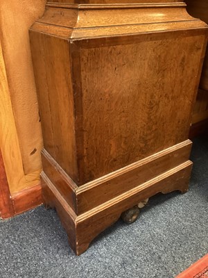 Lot 873 - George III oak and fruitwood inlaid 8-day long case clock by Thomas Wilson of Spalding.