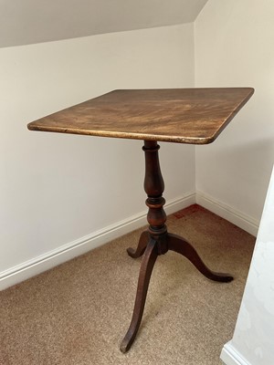 Lot 1701 - Regency fruitwood occasional table, and a circular oak tripod table