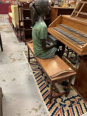 Lot 1702 - Mahogany window seat, 107cm wide