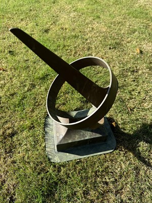 Lot 1705 - Modern copper sundial 42cm high