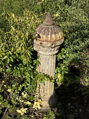 Lot 1706 - Antique cast iron water main, 115cm high