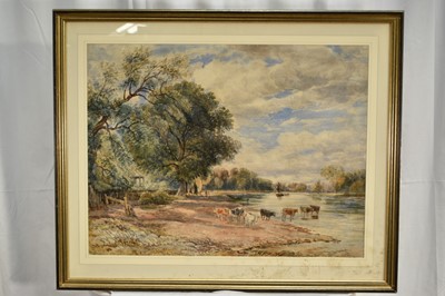 Lot 1471 - David Cox Jnr. (1809-1885) watercolour - The Thames at Isleworth, 49.5cm x 65cm, in glazed gilt frame Provenance: Abbott & Holder, September 2006. The collection of Lord Phillips of...