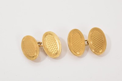 Lot 741 - Pair of 18ct gold cufflinks