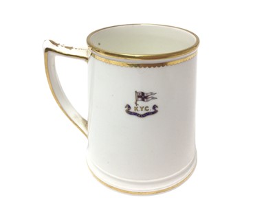 Lot 172 - H.I.H. Prince Henry of Prussia, very rare Mintons beer tankard made for the younger brother of Kaiser Wilhelm II as part of a service when he commanded the German Imperial Cruiser S.M.S.Irene in...