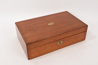 Lot 1179 - Edwardian mahogany games compendium with fitted interior comprising draughts, chess, backgammon, solitaire, dominoes, bezique, cribbage and classic steeplechase horse racing game