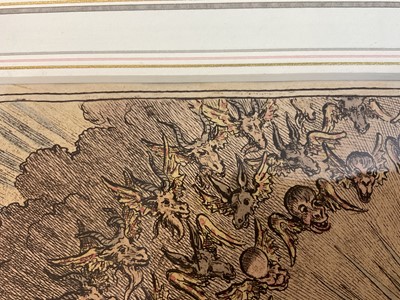 Lot 1243 - James Gillray (1756-1815) hand coloured etching - The Apotheosis of Hoche, published '11th, 1798', by H. Humphrey, BM 9156, 51cm x 38.5cm, in glazed frame
