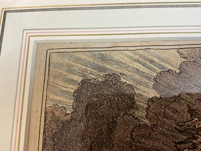 Lot 1243 - James Gillray (1756-1815) hand coloured etching - The Apotheosis of Hoche, published '11th, 1798', by H. Humphrey, BM 9156, 51cm x 38.5cm, in glazed frame