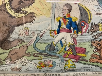 Lot 1245 - William Elms (after Gillray) - The Valley of the Shadow of Death, published 1812, by T. Tegg, BM 11921, 24.5cm x 34.5cm, in glazed frame