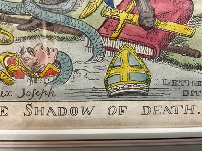 Lot 1245 - William Elms (after Gillray) - The Valley of the Shadow of Death, published 1812, by T. Tegg, BM 11921, 24.5cm x 34.5cm, in glazed frame
