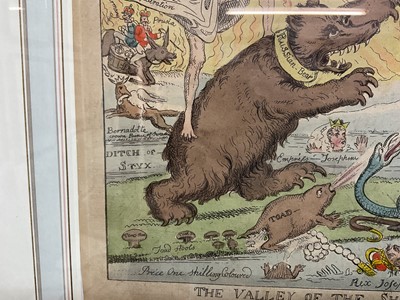 Lot 1245 - William Elms (after Gillray) - The Valley of the Shadow of Death, published 1812, by T. Tegg, BM 11921, 24.5cm x 34.5cm, in glazed frame