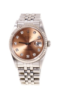 Lot 801 - Gentlemen's Rolex Oyster Perpetual DateJust stainless steel wristwatch