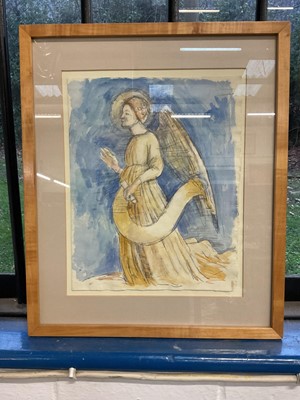 Lot 88 - Thomas Newbolt watercolour of an Angel