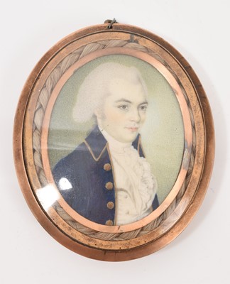 Lot 159 - English School, late 18th century portrait miniature on ivory